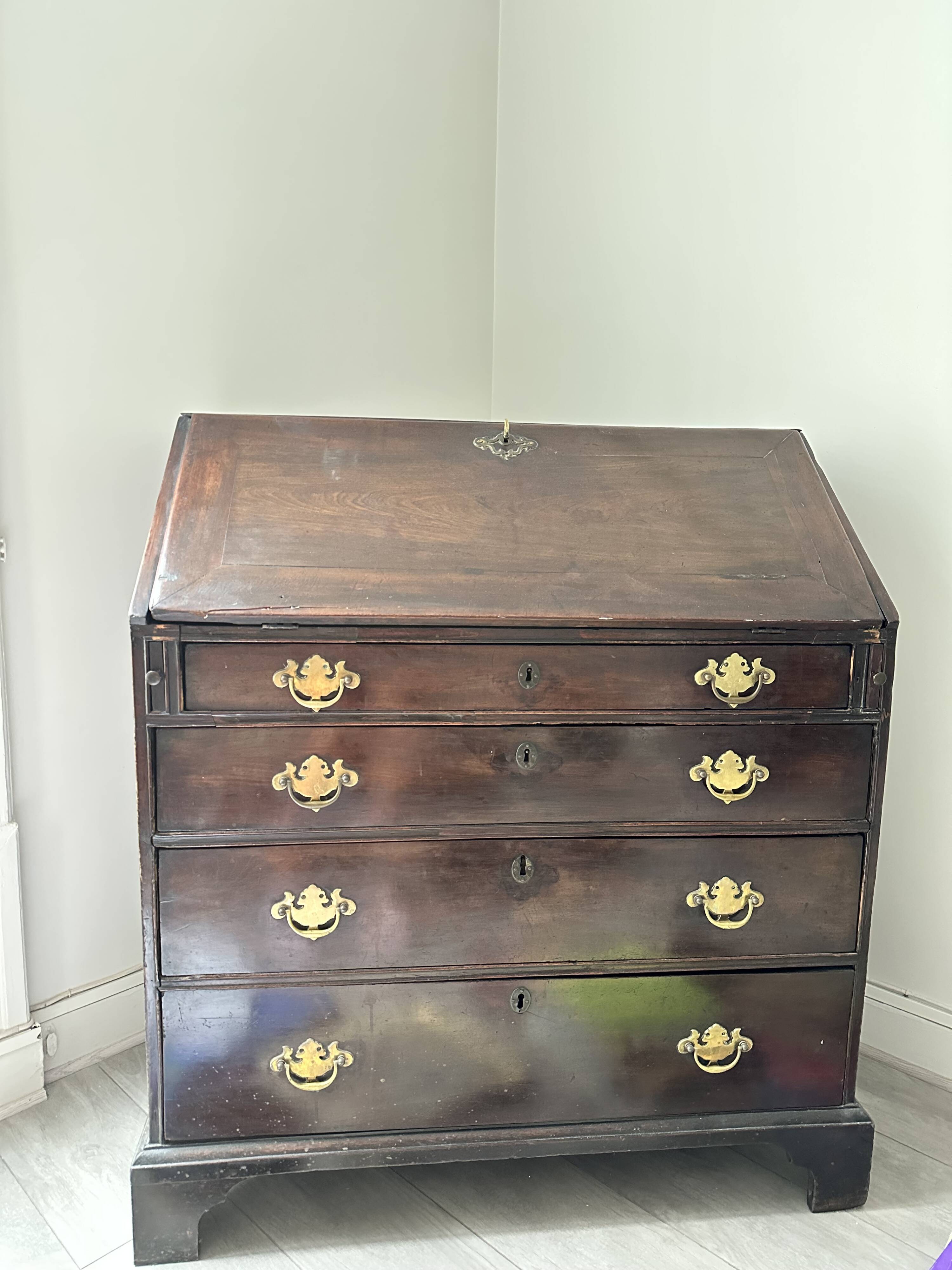 Antique solid wood secretary desk – Late 19th / early 20th century