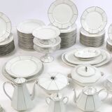 Bernardaud rare table service with platinum pattern art deco