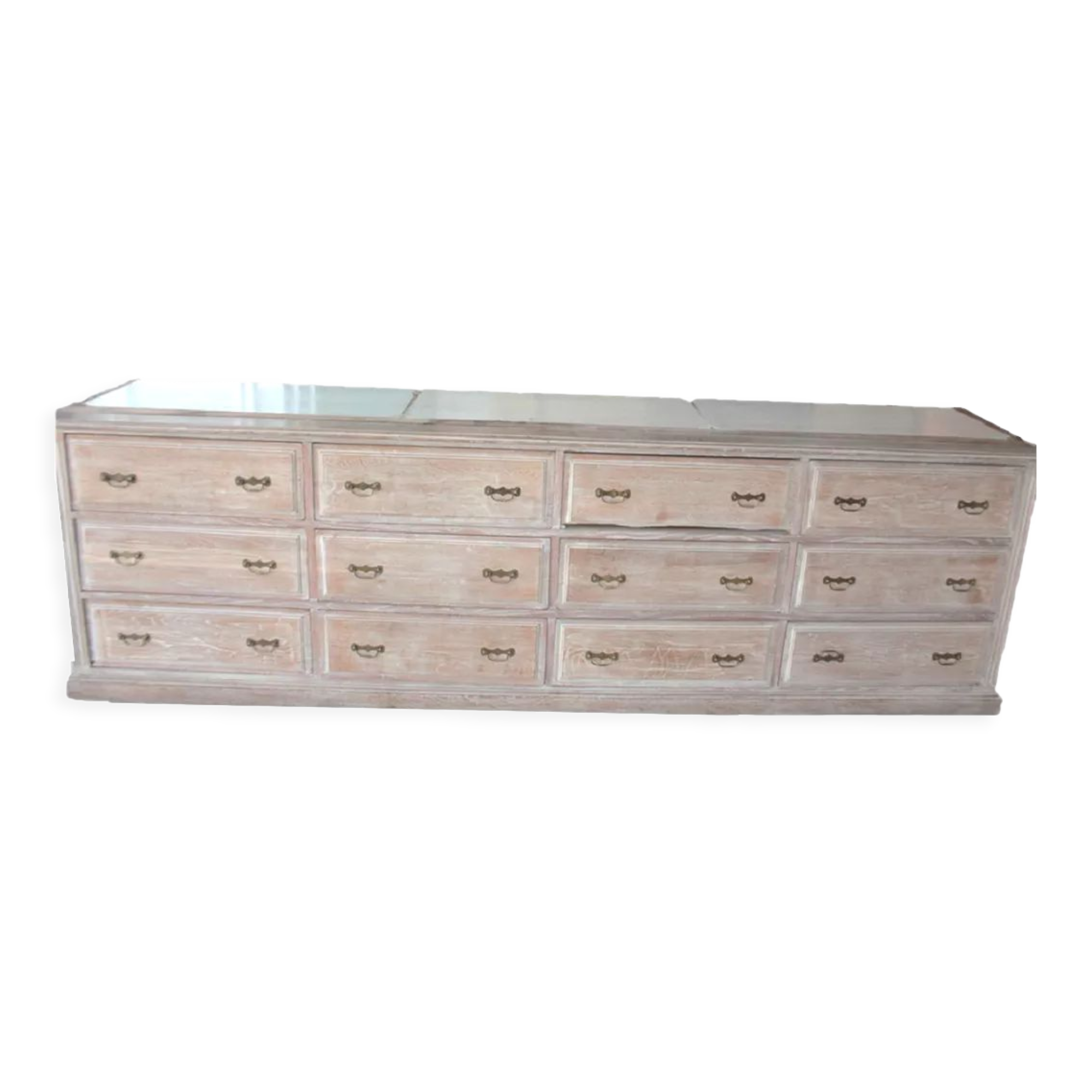 Trade furniture ceruse oak 12 drawers