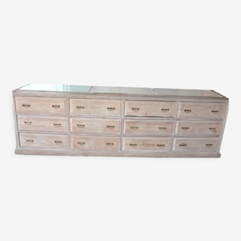 Trade furniture ceruse oak 12 drawers