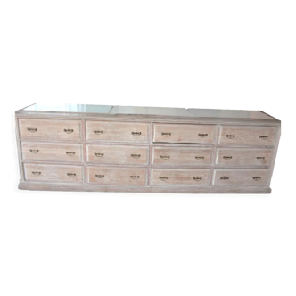 Trade furniture ceruse oak 12 drawers