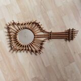 Rattan mirror 76x36cm
