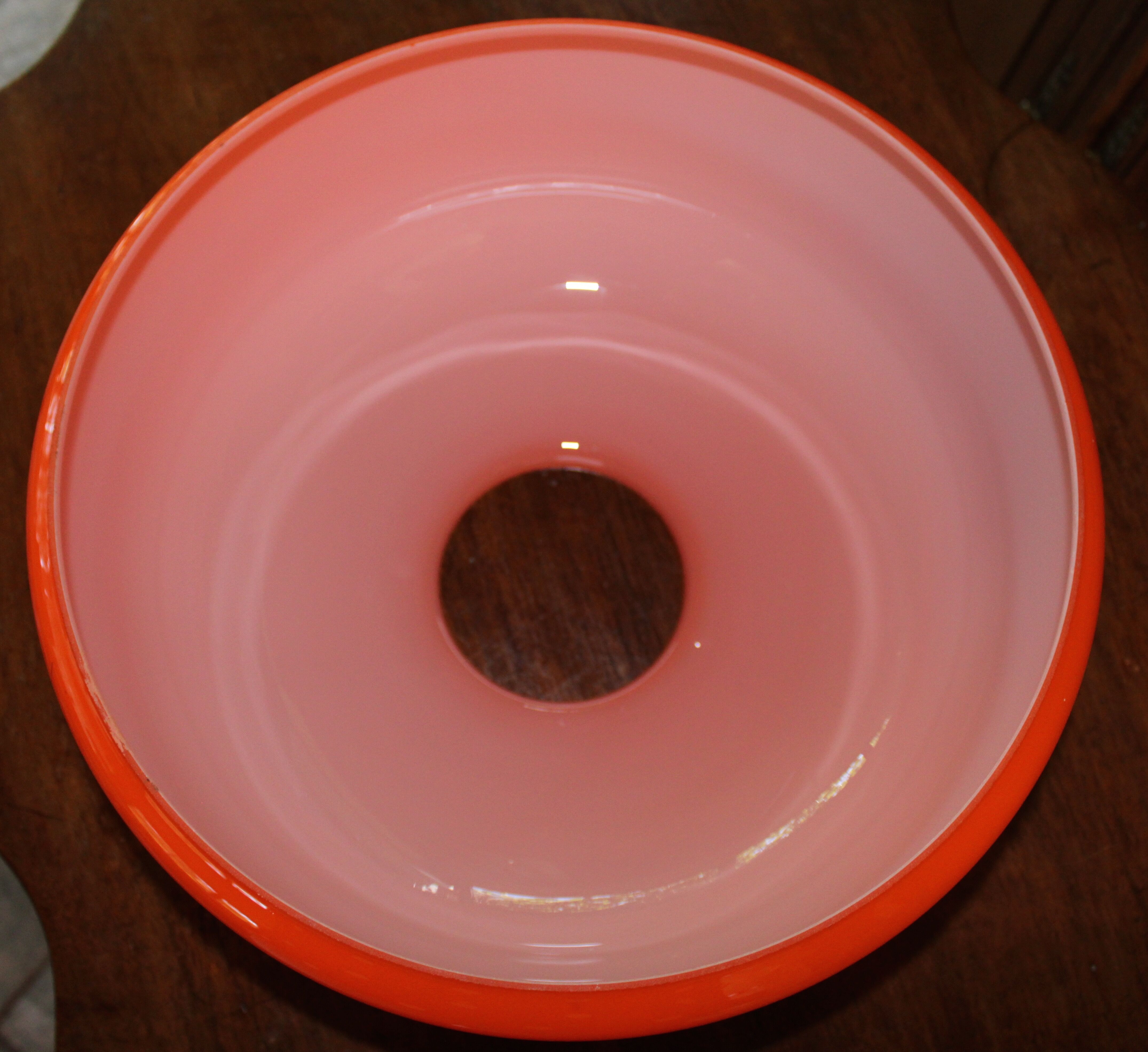 Hanging rises and drops vintage orange opaline