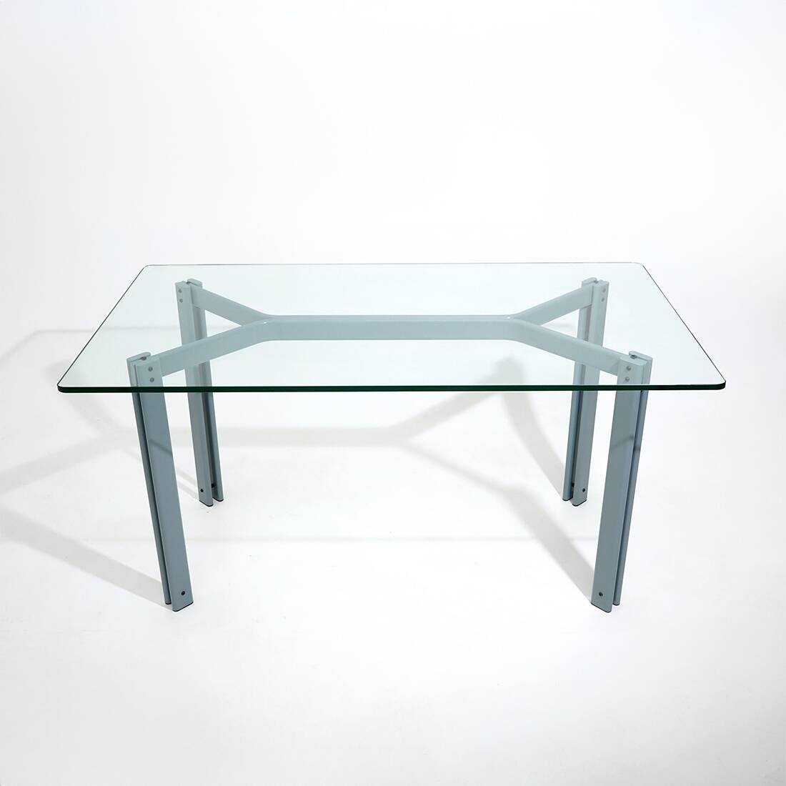 Table, rectangular glass top by Bruno Brunati and Carlo Zerbaro for Cidue