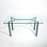 Table, rectangular glass top by Bruno Brunati and Carlo Zerbaro for Cidue