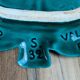 Vintage Vallauris catchall – green enamel leaf model