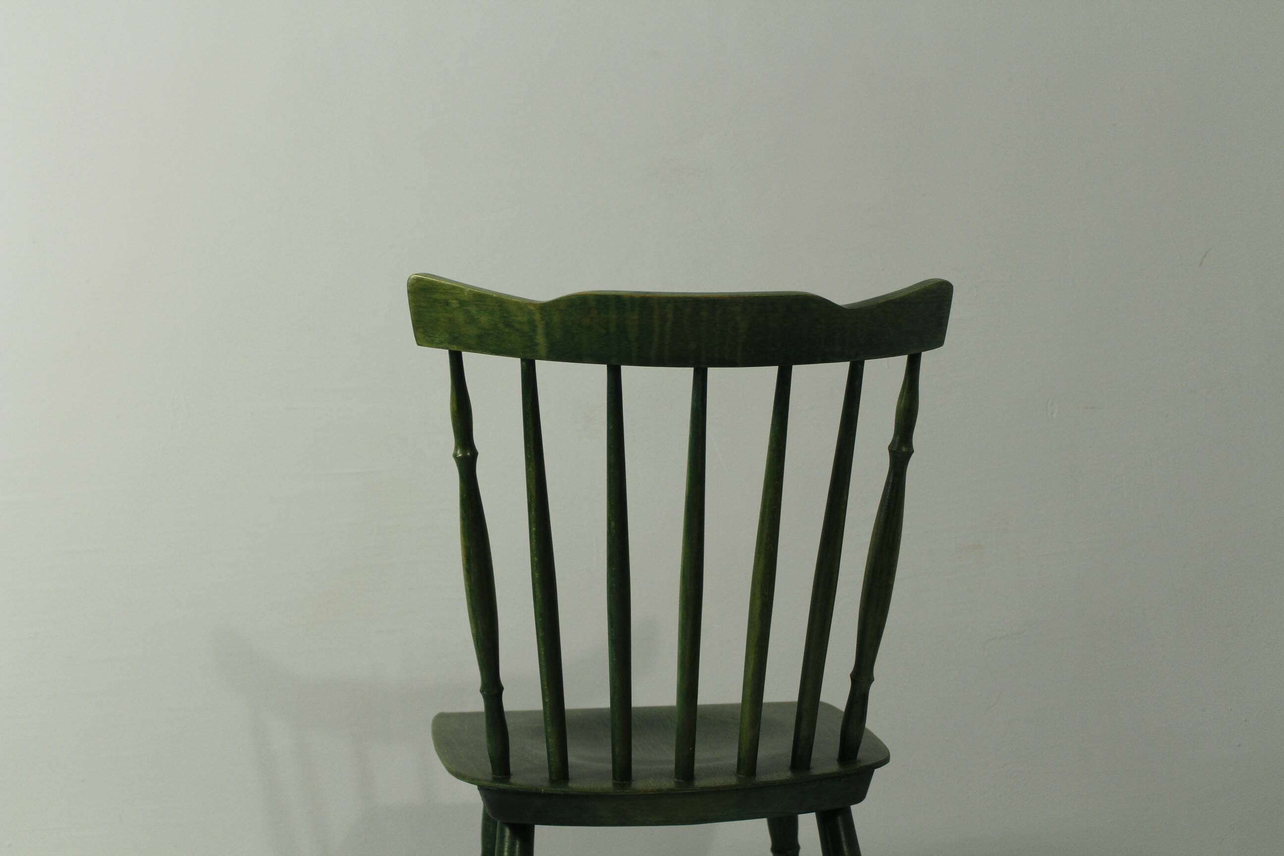 Chaises Green Ton des années 1980, lot de 4