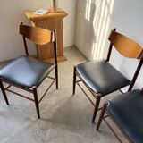Set of 4 Italian chairs by Gianfranco Frattini.