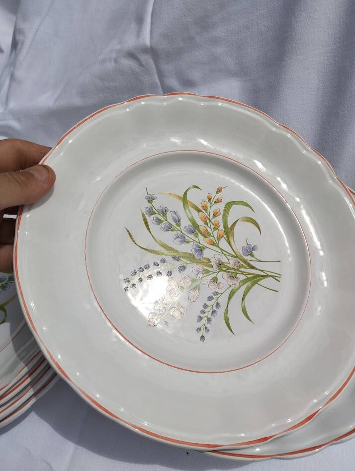 6 deep plates – Capôa earthenware – vintage Portuguese