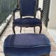 armchair with footrest