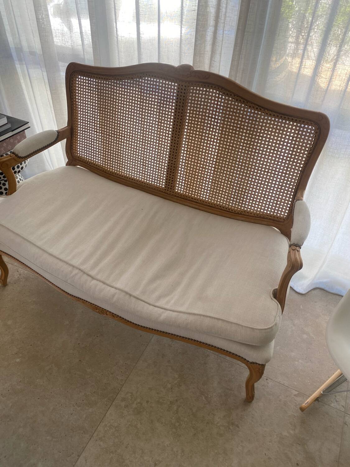 French vintage bank chair