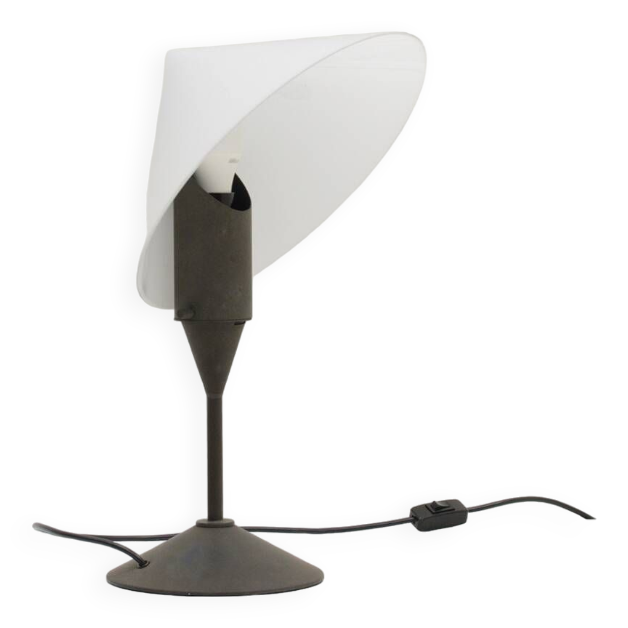 Glass table lamp by VeArt, Italy 1980s.