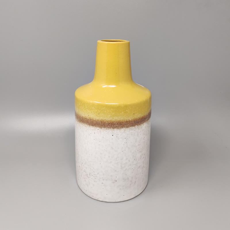 1970s Vase in Ceramic by F.lli Brambilla. Made in Italy