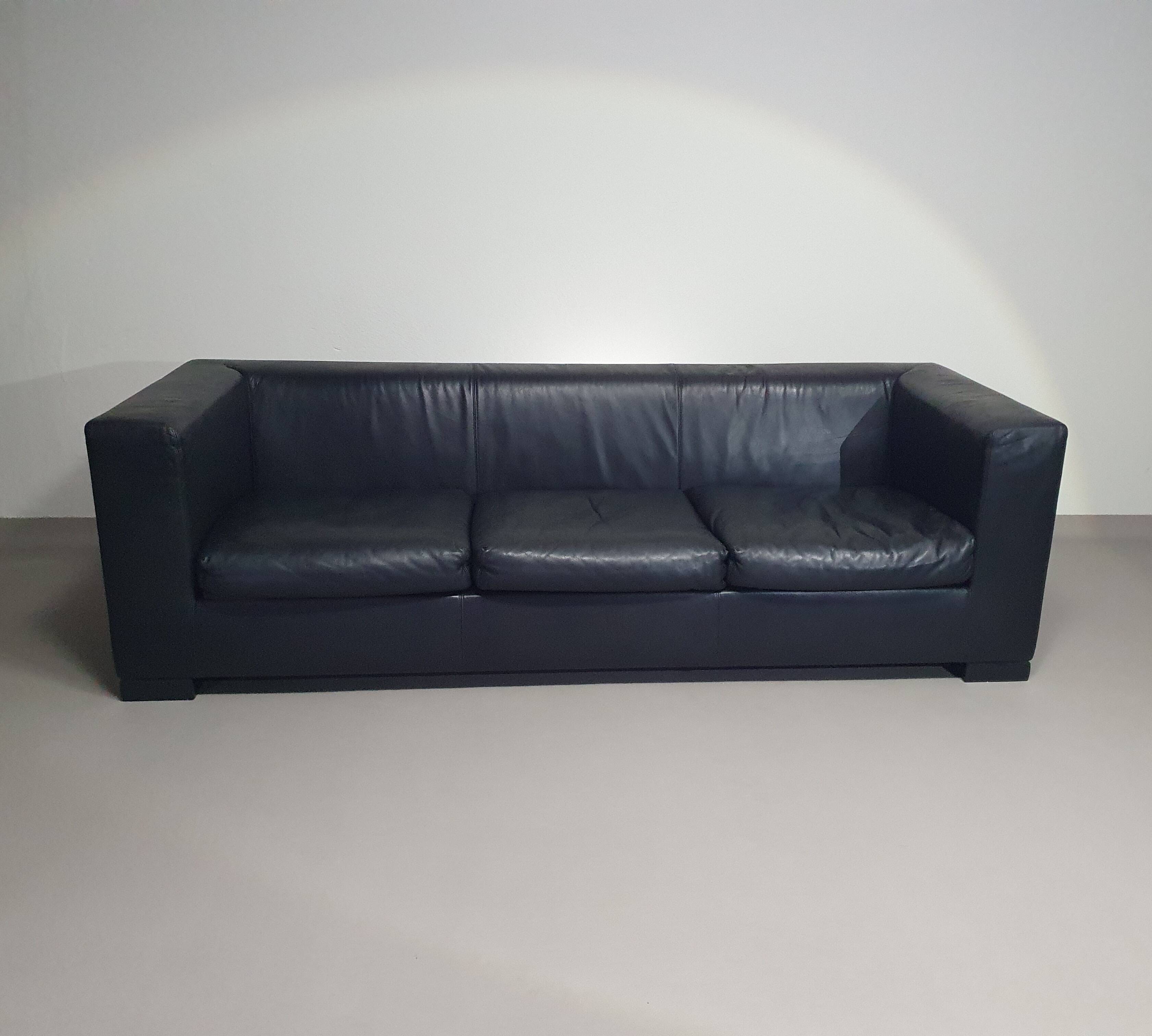 Wittmann leather sofa Camin by Paolo Piva