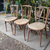 Lot of three old bistro chairs