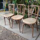 Lot of three old bistro chairs
