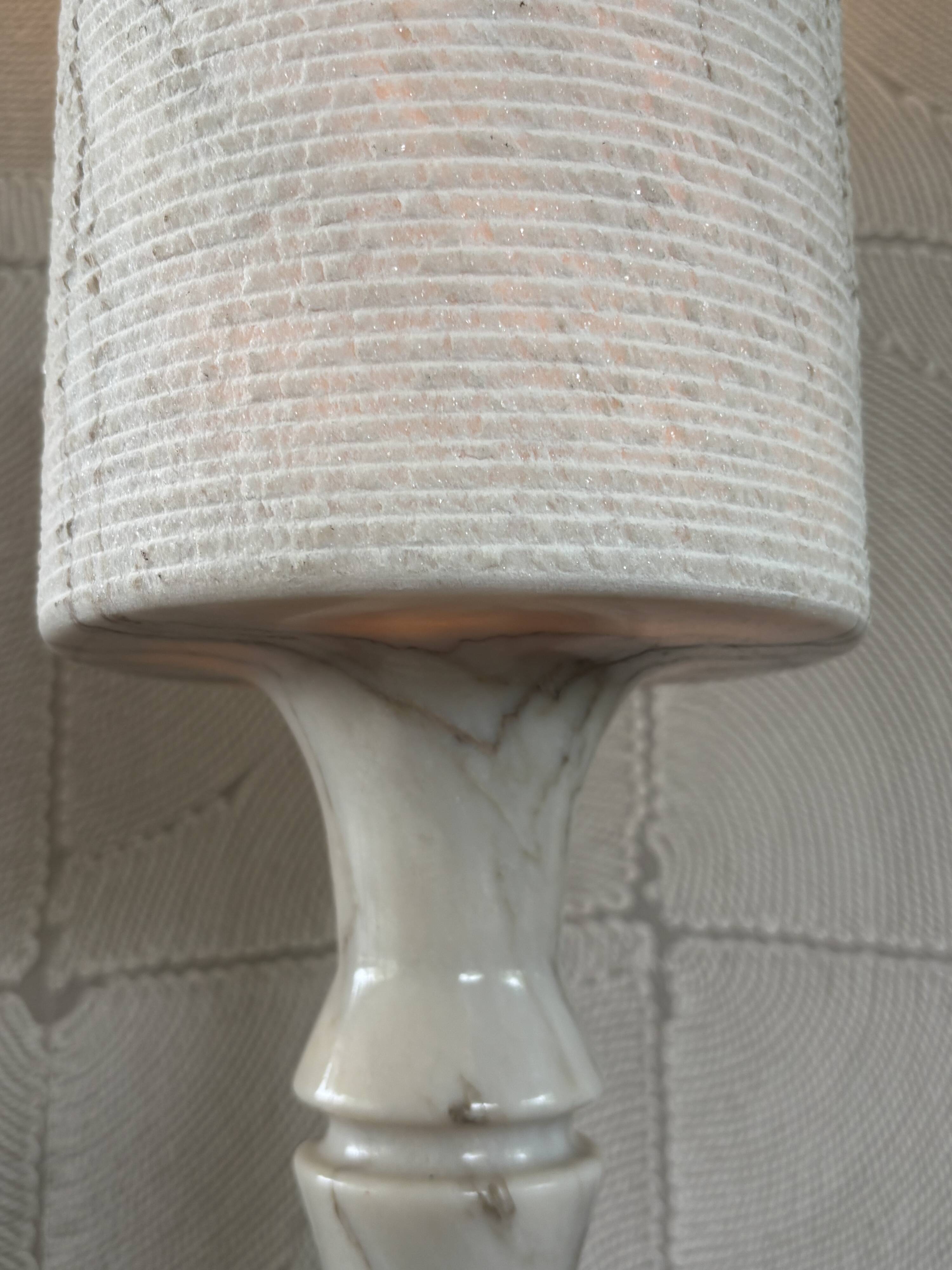 Vintage table lamp alabaster lamp, Italy 1960 minimalist