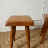 Elm stools by Pierre Chapo