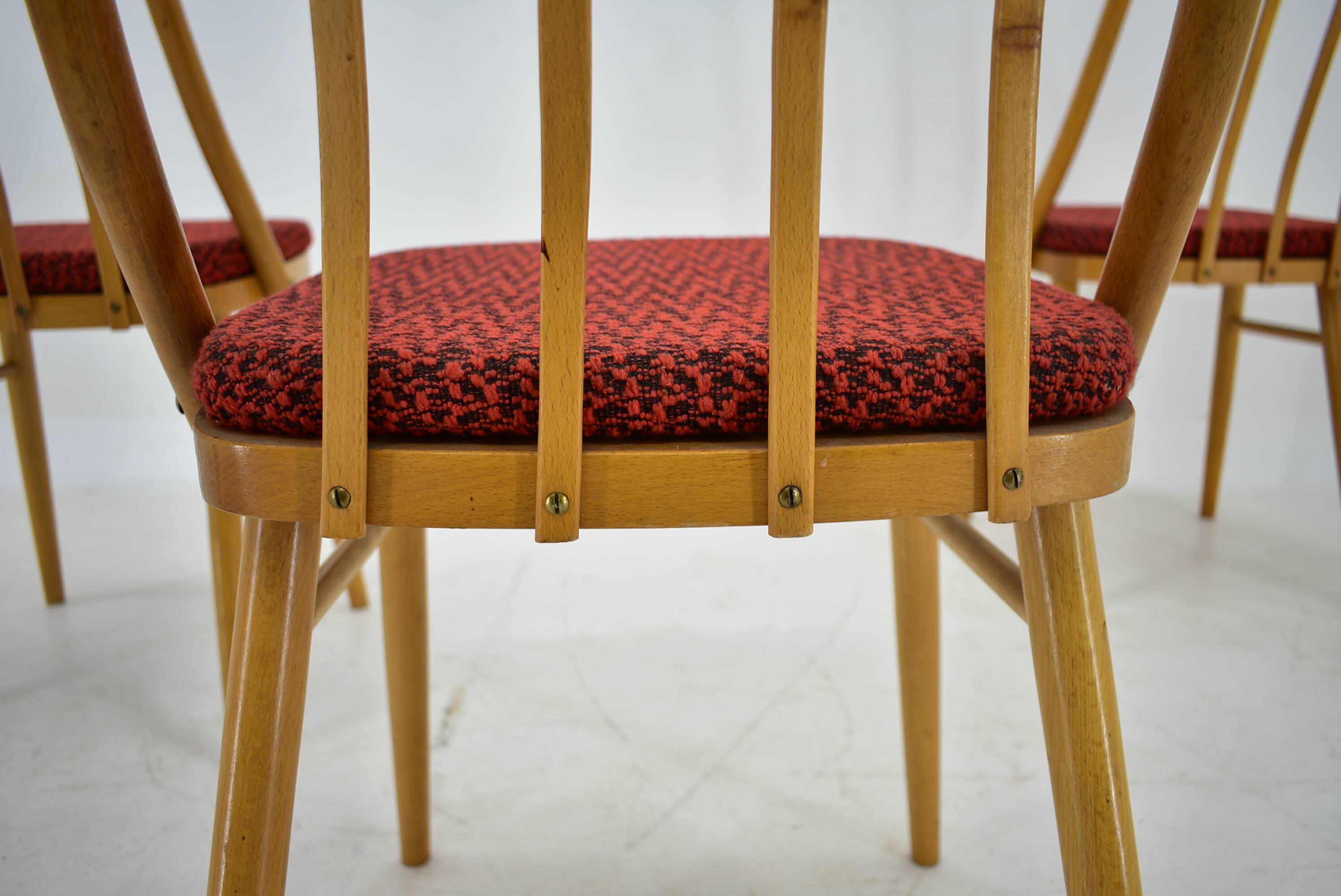 1960s Antonin Suman Beech Dining Chairs, Set of 4