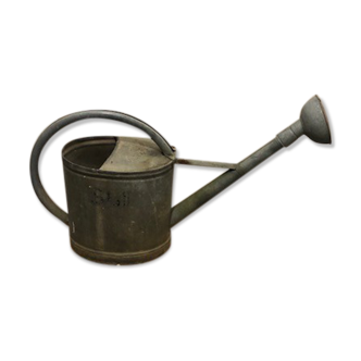 Vintage zinc watering can, copper apple
