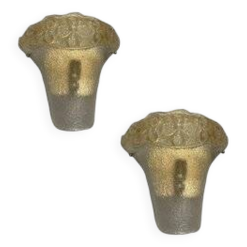 Murano Glass Sconces Set of 2 1970’s