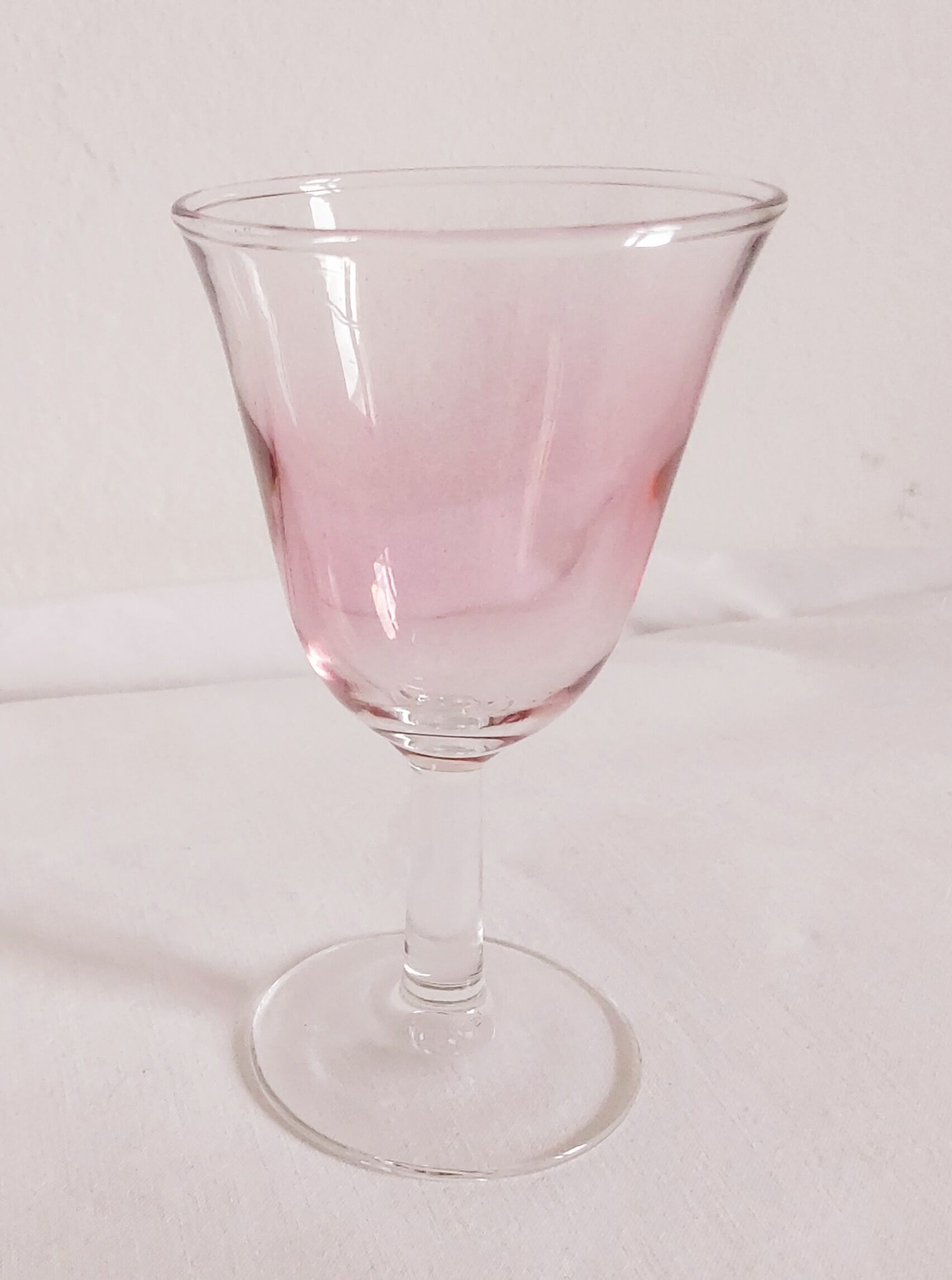 Six vintage polychrome glasses