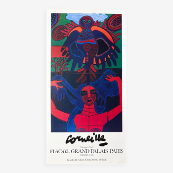 Guillaume Corneille (1922-2010) Affiche FIAC 1983, avec tampon Atelier Corneille au dos