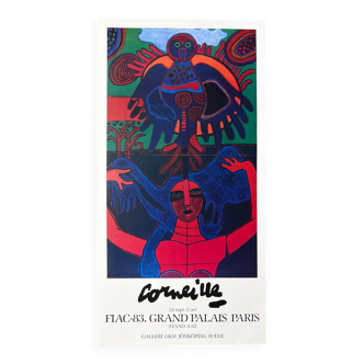 Guillaume Corneille (1922-2010) Affiche FIAC 1983, avec tampon Atelier Corneille au dos