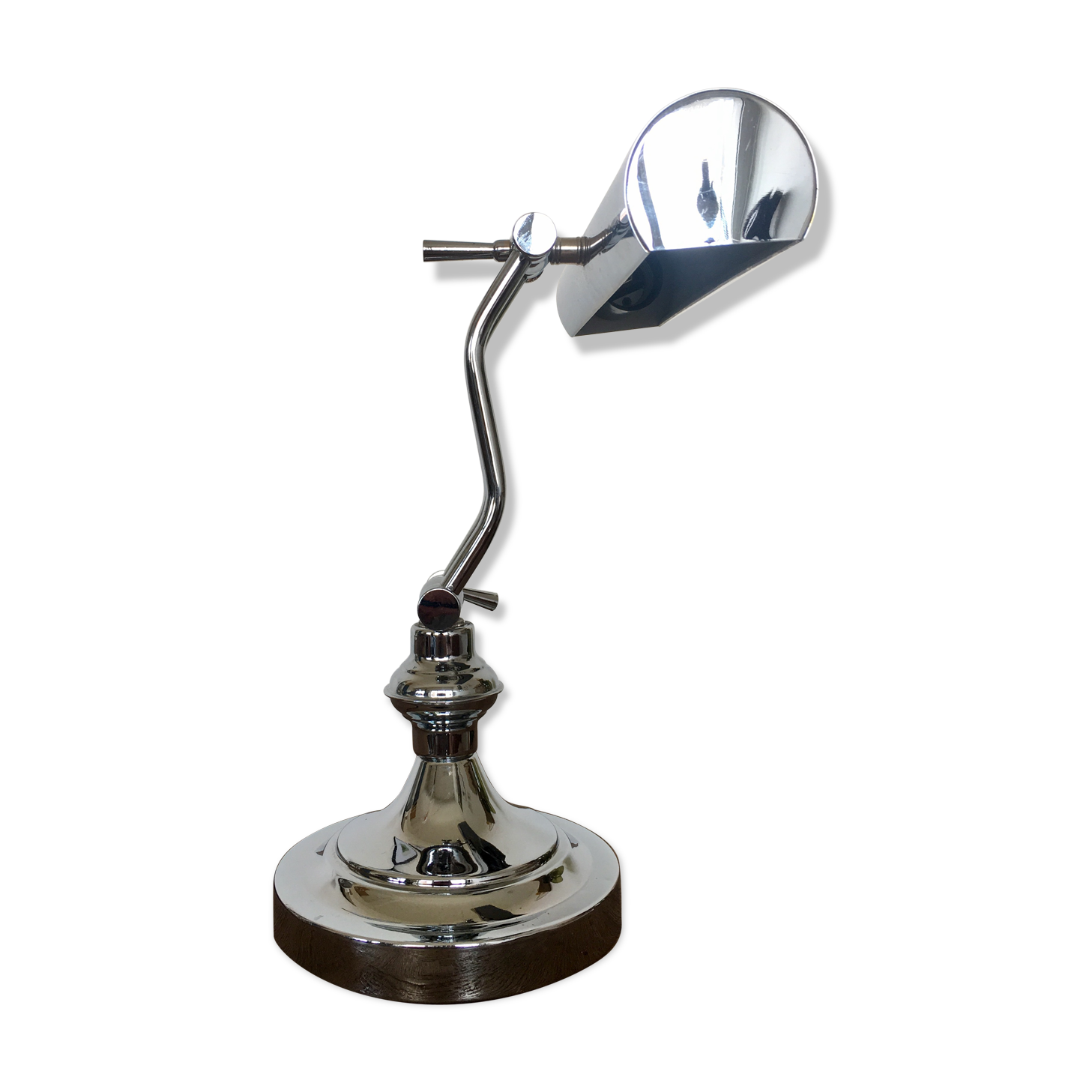 Notary lamp or banker in silver metal