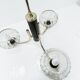 Lustre See Delmas 3 branches noir et doré verre transparent 1960
