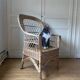 "Abuela" high back wicker armchair