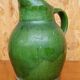 Green varnished stoneware pitcher
