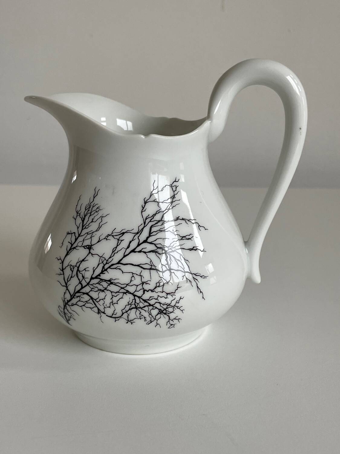 “Black Coral” milk jug – A. Giraud & Brousseau, Limoges – signed Fra