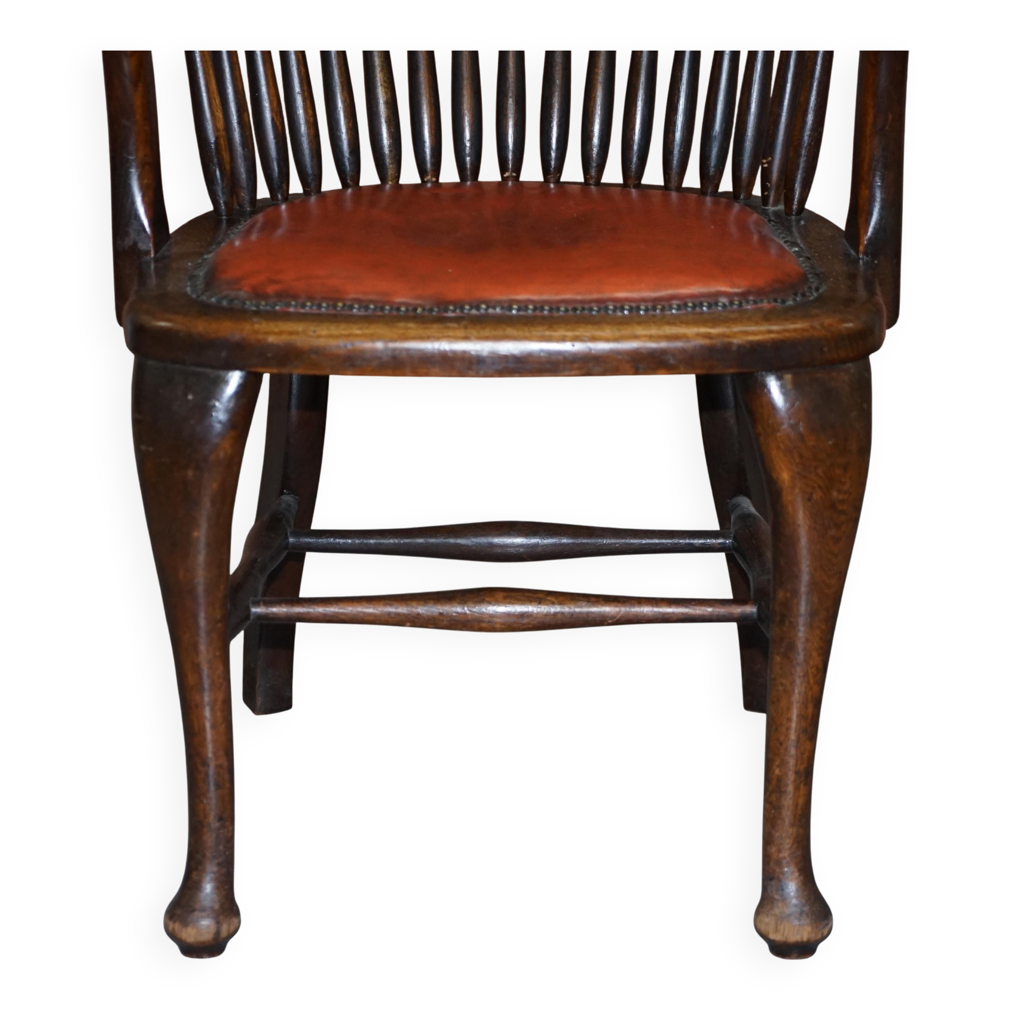 Chaise de capitaine anglaise antique édouardienne en chêne Ralph Johnson
