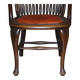 Chaise de capitaine anglaise antique édouardienne en chêne Ralph Johnson