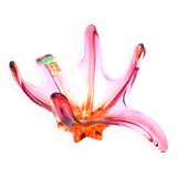 "Starfish" bowl by Murano – Fuchsia Pink & Amber – Circa 1960