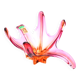 Coupe "Starfish" de Murano – Rose Fuchsia & Ambre – Circa 1960