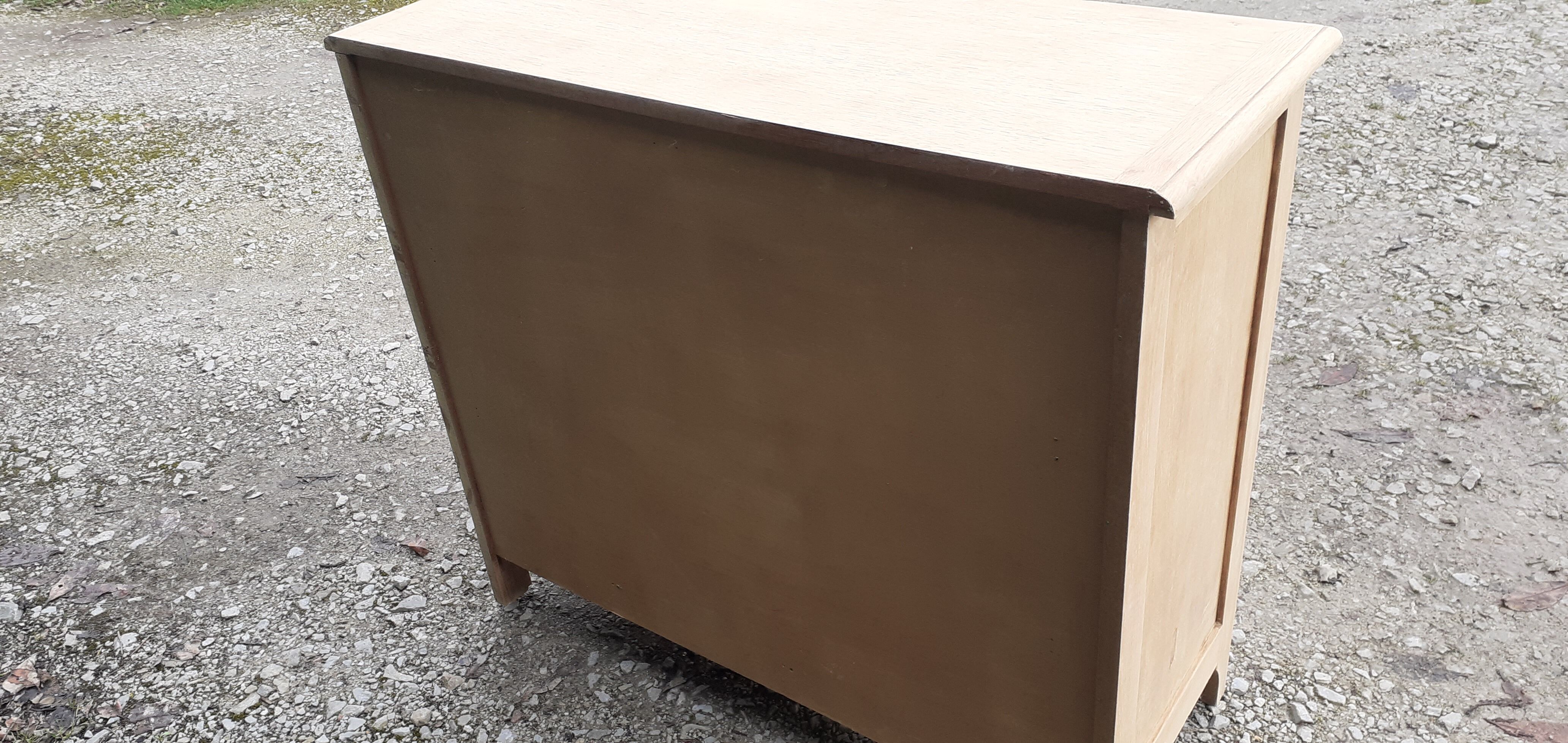 Chest of drawers 3 drawers solid oak raw wood