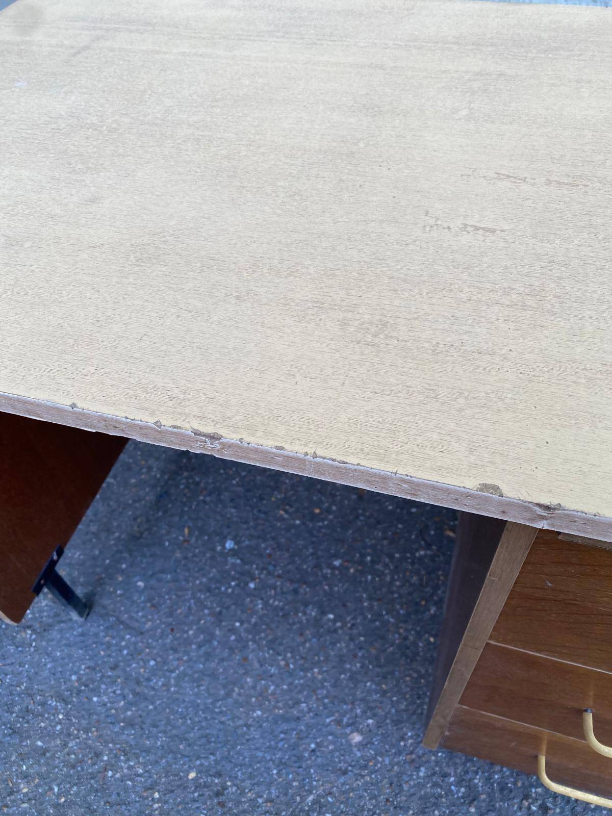 Bureau scandinave vintage en bois des années 70