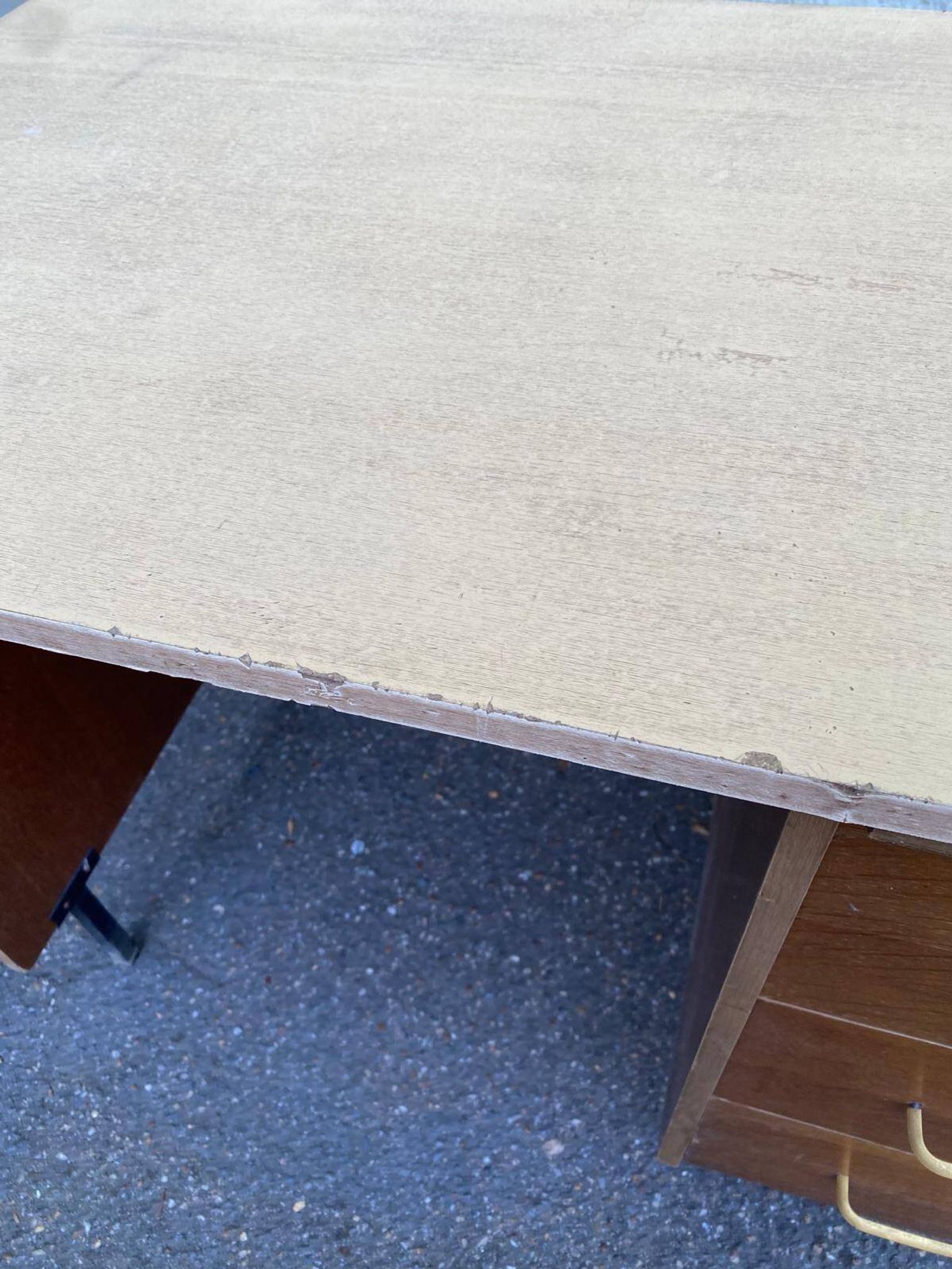 Vintage Scandinavian wooden desk from the 1970s.