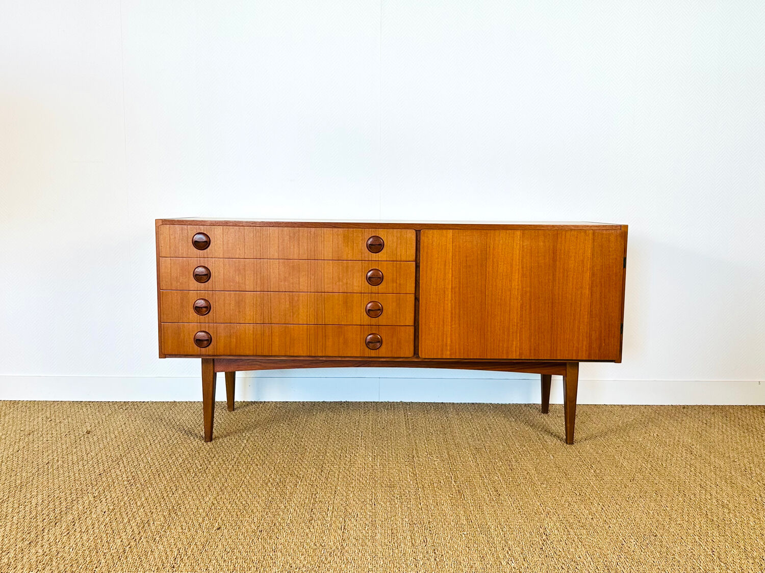 1960s minimalist Scandinavian teak sideboard
