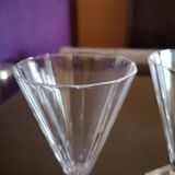 Pair of flutes/champagne glass in Art Deco crystal - 1920s/1930s