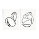 Pair of prints, female drawing wall art set of two, 50x70cm