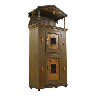 Antique Painted Folk Art Cupboard
