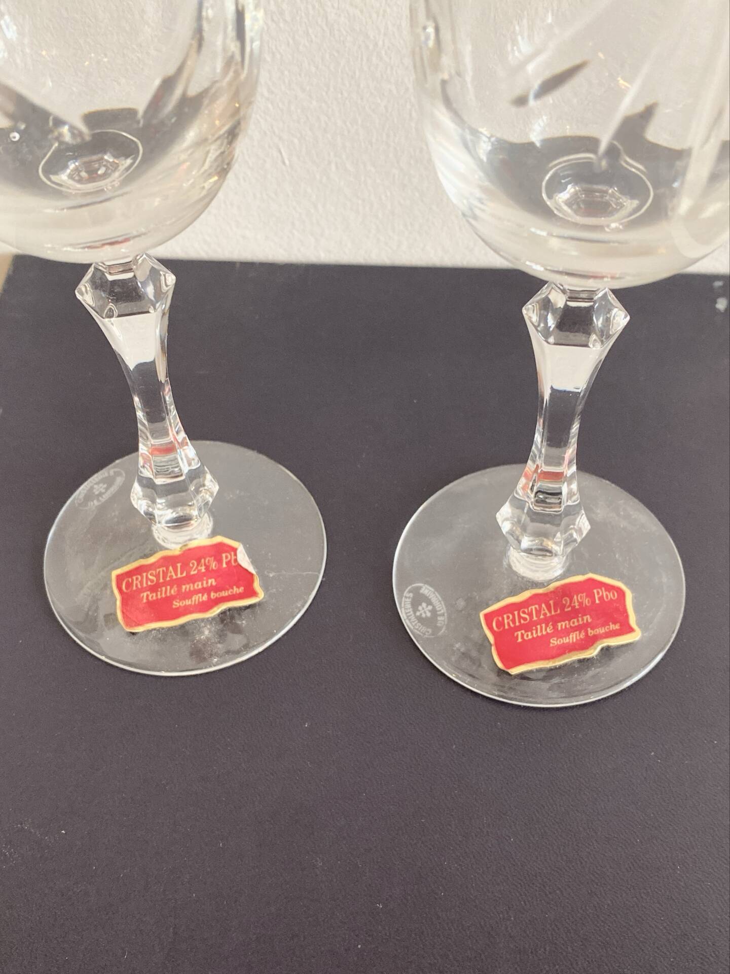 Lot de 6 verres à vin en cristal de Lorraine - modèle Gérard