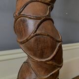 Porte-manteau sculpté en palissandre et corne de cerf du XIXe siècle