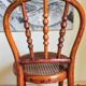 Children's chair in curved round wood old year