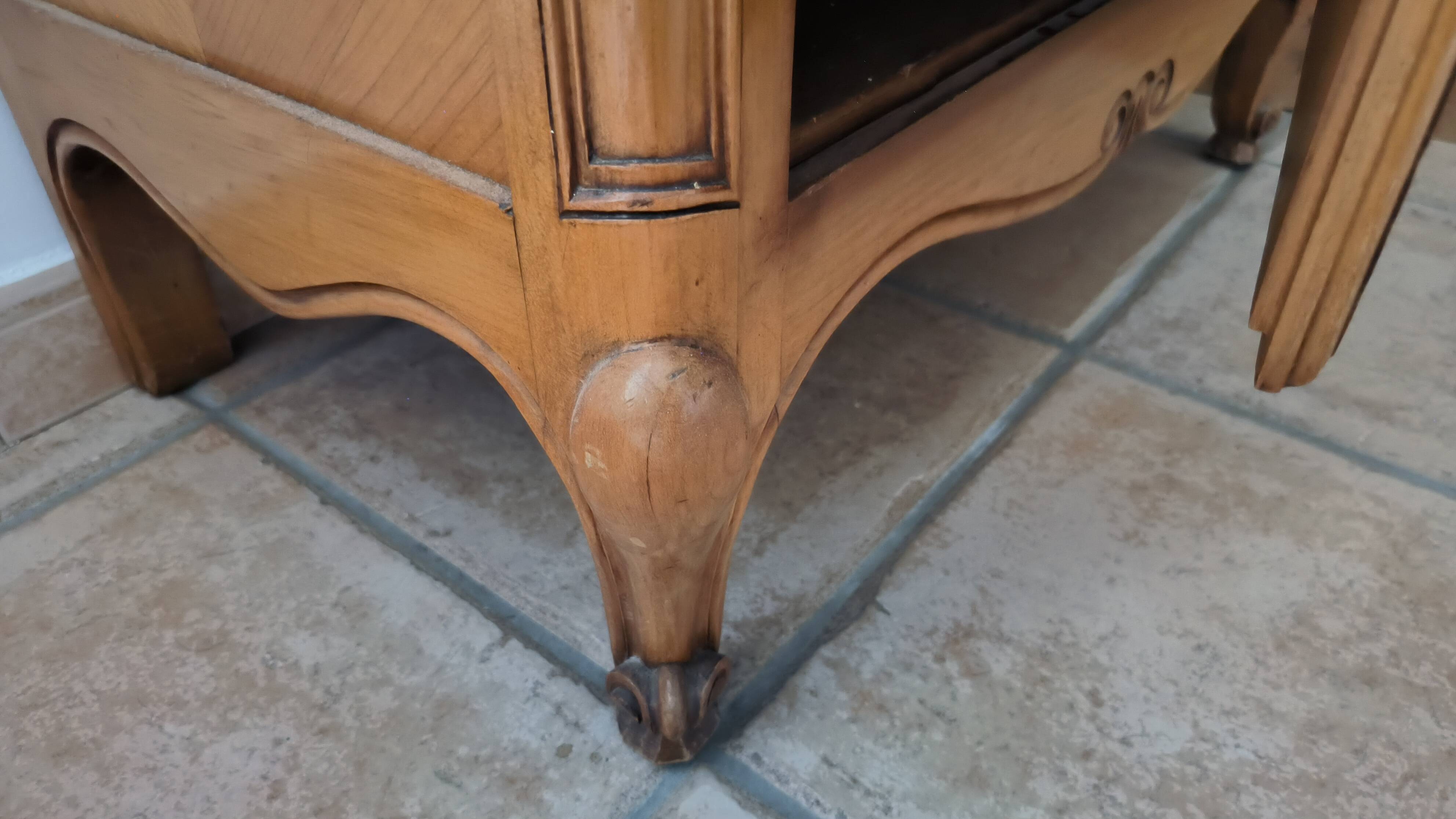 Antique solid wood display cabinet