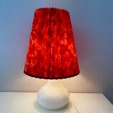 Vintage table lamp with pleated lampshade, mid century interior