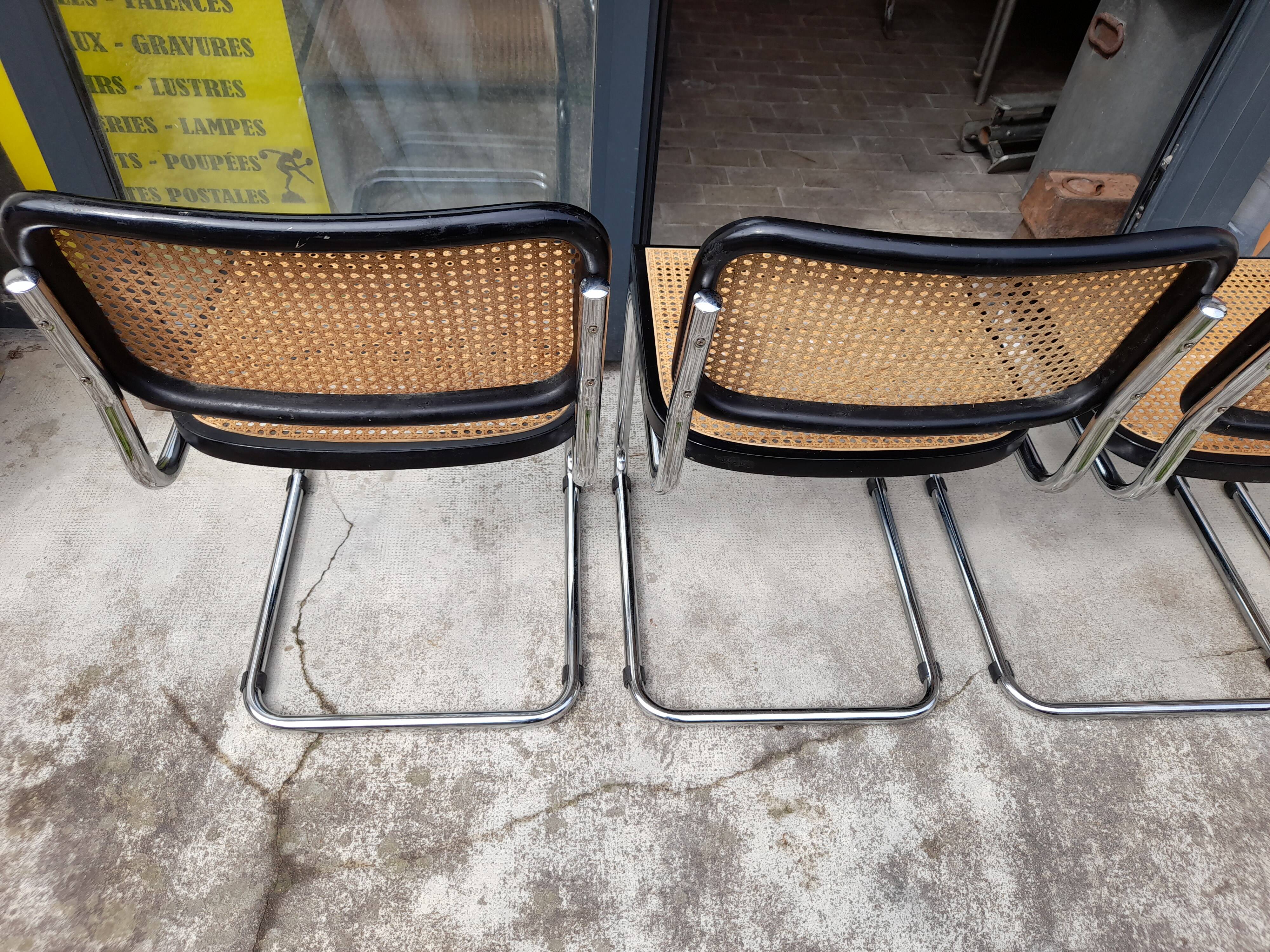 Serie de 4 Chaises B32 de Marcel Breuer